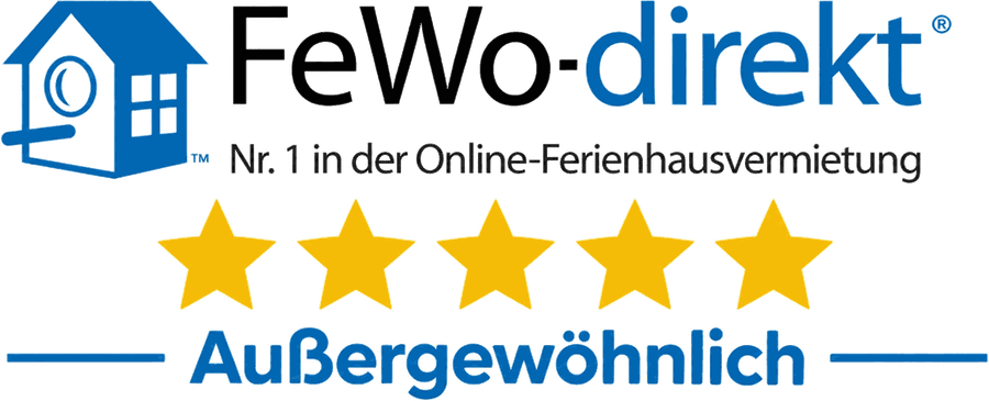 FeWo-direkt Siegel: Außergewöhnlich, 5 Sterne